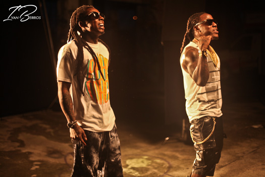 No set de Ace Hood & Lil Wayne Nós Outchea gravação de vídeo