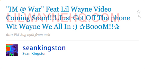 Sean Kingston Im At War Music Video With Lil Wayne