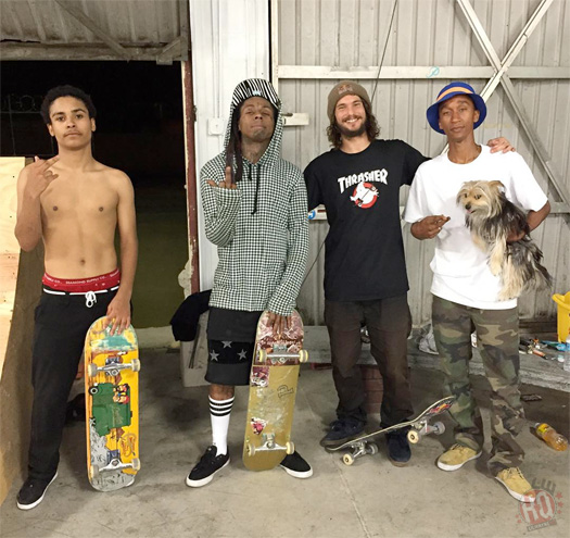 Lil Wayne Nearly Pulls Off A Cool Skating Trick At Paul Rodriguez Skate Park In Los Angeles