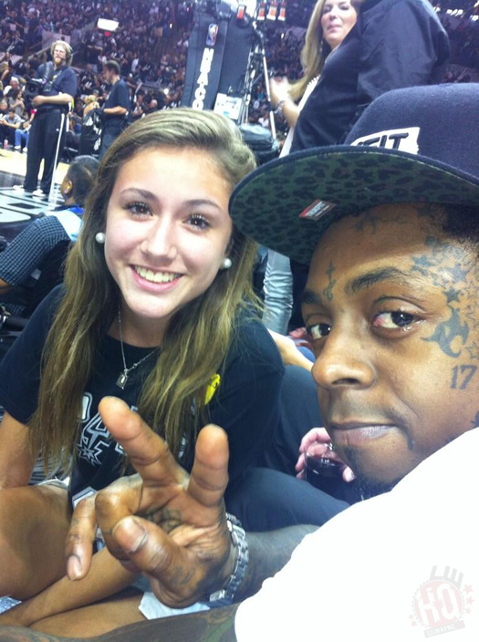 Lil Wayne Attends <b>San Antonio</b> Spurs vs Miami Heat Game In Texas - lil-wayne-san-antonio-spurs-miami-heat-game-texas4