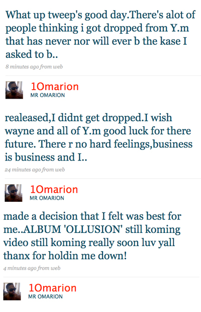Omarion Claims He Asked For Young Money Release