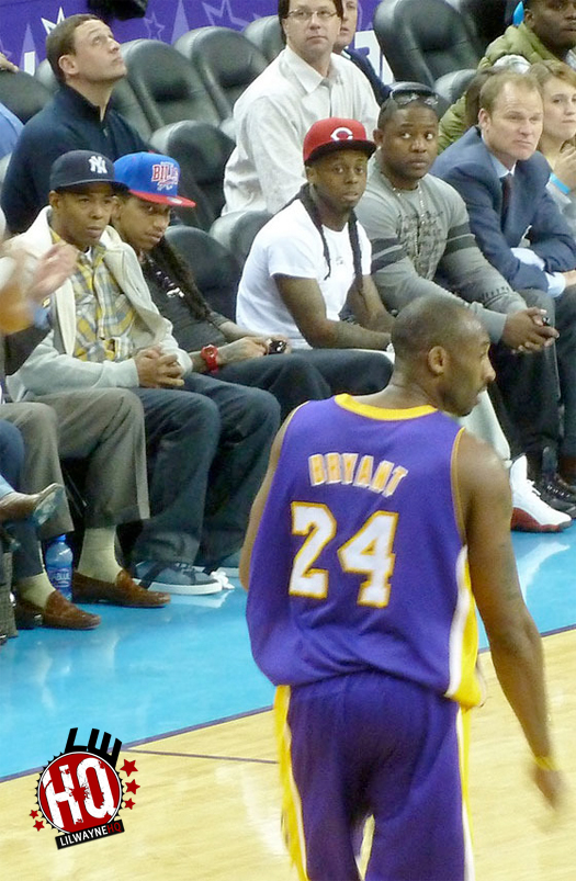 Pictures Of Lil Wayne Attending Los Angeles Lakers vs New Orleans Hornets Game