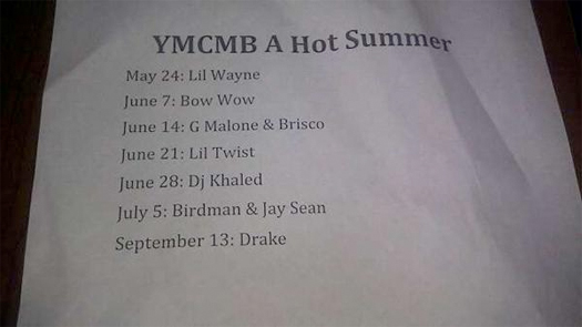 justin bieber ymcmb 2011. dates for YMCMB this year