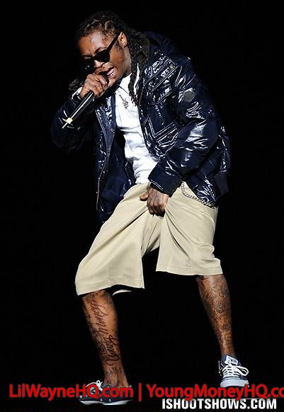 Lil Wayne Leg Tattoos You can see some of his leg tattoos on this picture