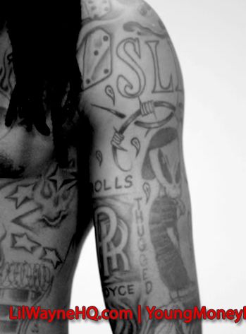 Lil Wayne Arm Tattoo A more detailed view of Weezy's left arm