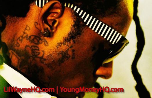 Lil Wayne I Am Pimp & Flower Ear Tattoo