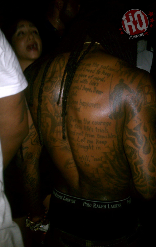 Lil Wayne Back Tattoo
