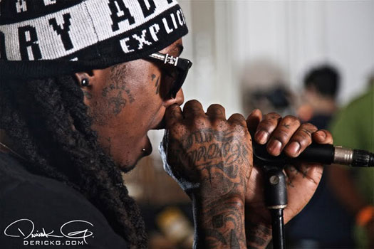 Pictures Of Behind The Scenes Of Lil Waynes On Fire Music Video