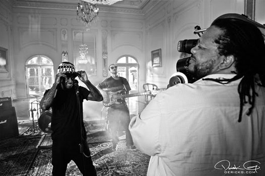 Pictures Of Behind The Scenes Of Lil Waynes On Fire Music Video