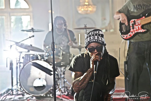 Pictures Of Behind The Scenes Of Lil Waynes On Fire Music Video