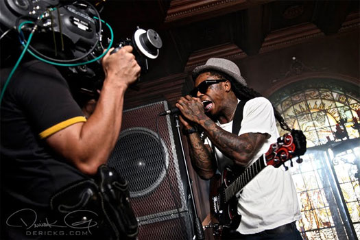 Pictures Of Behind The Scenes Of Lil Waynes On Fire Music Video