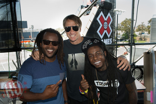 Lil Wayne Watches 2012 X Games With David Beckham & Tony Hawk [Pictures]