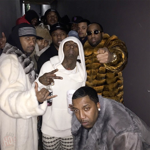 Lil Wayne Attends NBA All-Star Game After-Party At Stage 48 With Juelz Santana & Ray J [Photos]