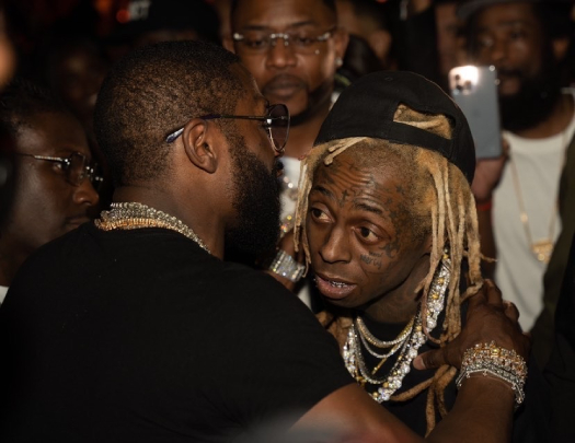 Lil Wayne Attends Floyd Mayweather’s 45th Birthday Party In South Beach [Pictures]