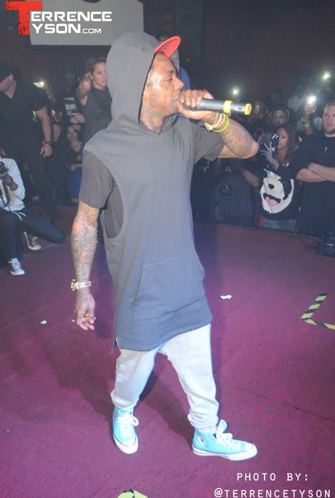 Lil Wayne Chills In VIP & Performs Live At Aqua Nightclub & Lounge In Jacksonville [Photos]
