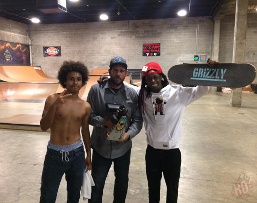 Lil Wayne Has A Late Night Skating Session With YoYo & Adam Z In Nashville, Tennessee