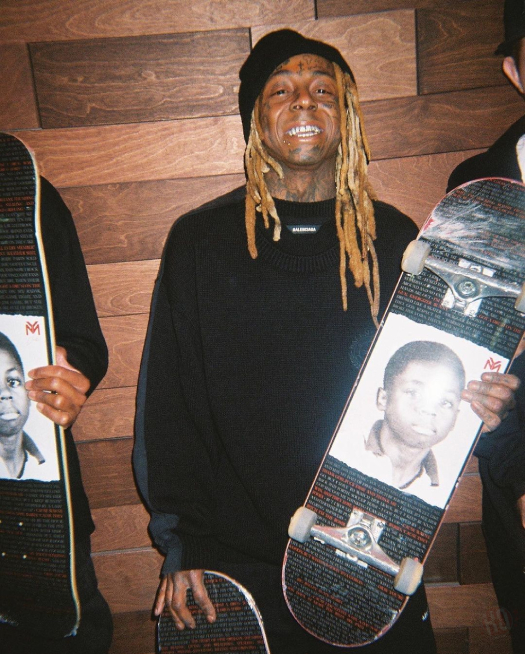 Lil Wayne’s Skate Squad Gift Him With His First-Ever Signature Skateboard For Turning Pro