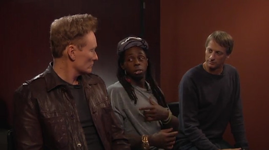 Lil Wayne Tells A Snowboarding Story To Conan O’Brien & Tony Hawk In A “Clueless Gamer” Deleted Scene [Video]