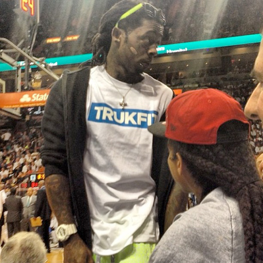 Lil Wayne Told To Leave Miami Heat vs. Los Angeles Lakers Game + Pictures