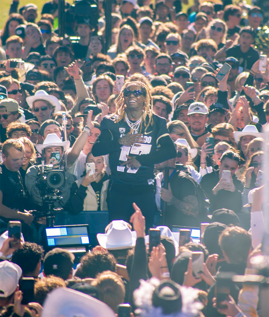 Lil Wayne Appears On Big Noon Kickoff To Support Deion Sanders + Performs Live