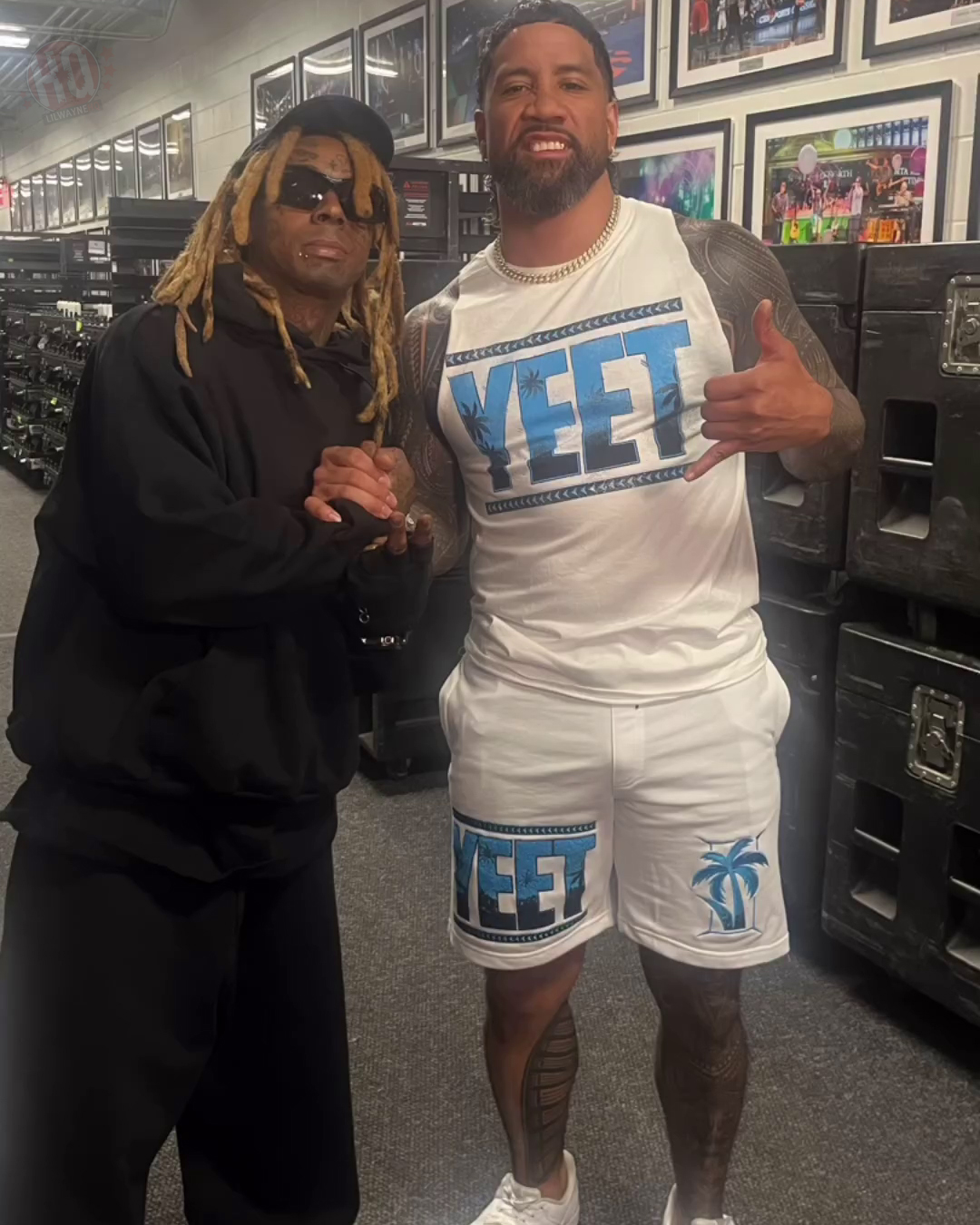 Behind The Scenes Of Lil Wayne Meeting Jey Uso At WWE Raw