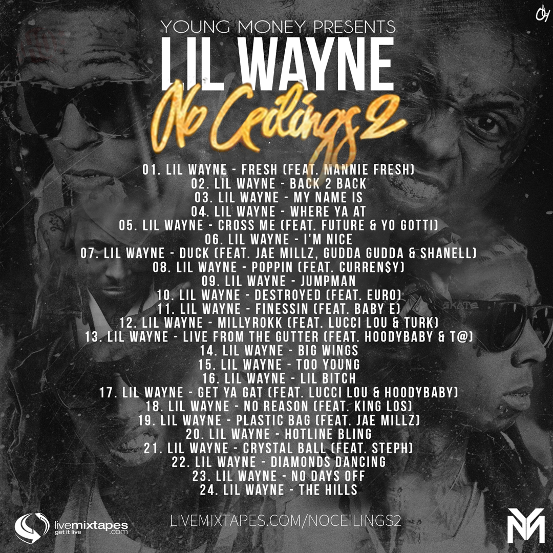 Lil Wayne No Ceilings 2 Back Cover - Tracklist