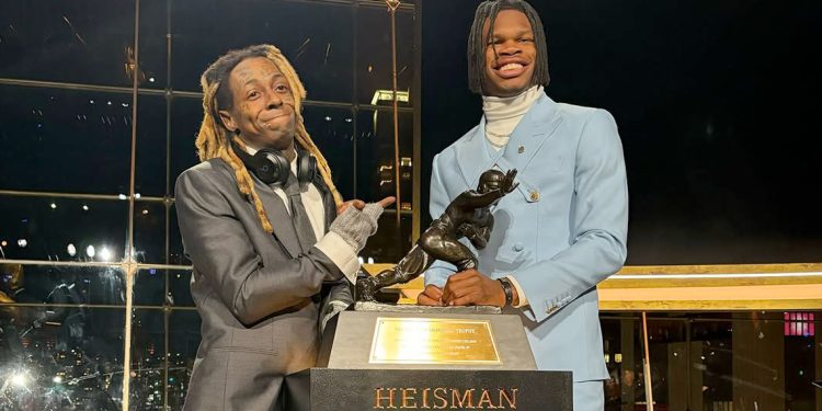 Lil Wayne Attends 2024 Heisman Trophy Ceremony To Support Travis Hunter