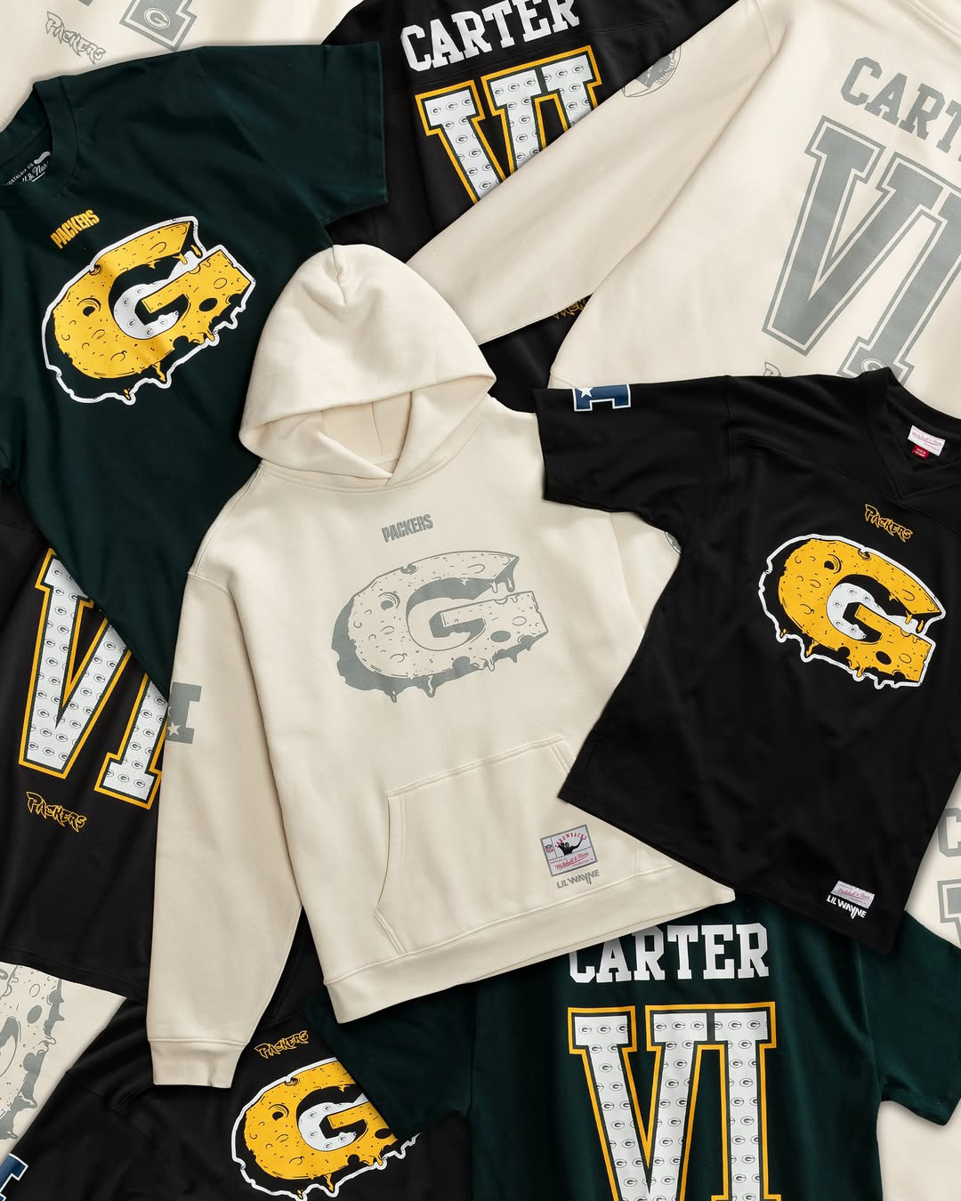 Lil Wayne Collabs With NFL + Mitchell & Ness For Tha Carter VI-Inspired Packers Collection