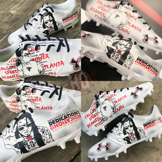 Atlanta Falcons Wide Receiver Mohamed Sanu Creates A Pair Of Custom Lil Wayne Dedication Under Armour Cleats