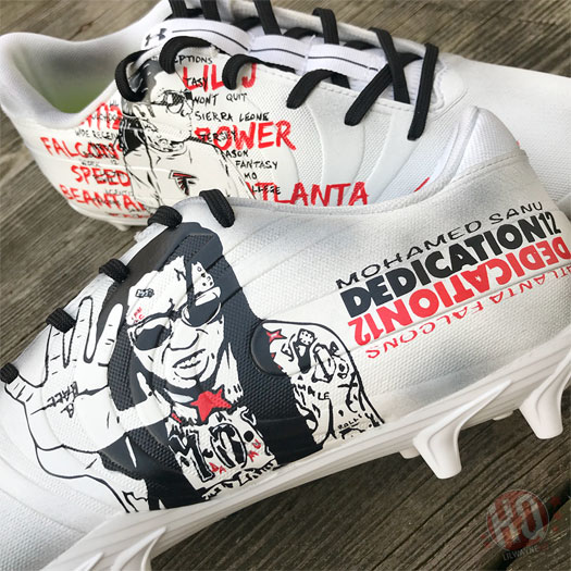 Atlanta Falcons Wide Receiver Mohamed Sanu Creates A Pair Of Custom Lil Wayne Dedication Under Armour Cleats