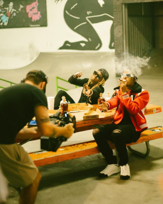 On Set Of Lil Wayne & Rich The Kid Trust Fund Video Shoot