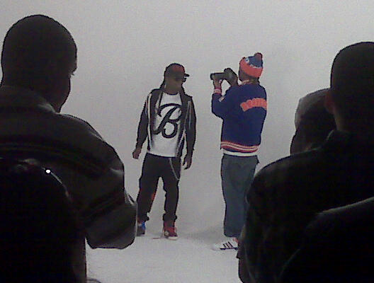 Pictures Of Lil Wayne & Birdman On The Set Of Playaz Circles Big Dawg Music Video