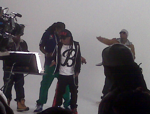 Pictures Of Lil Wayne & Birdman On The Set Of Playaz Circles Big Dawg Music Video