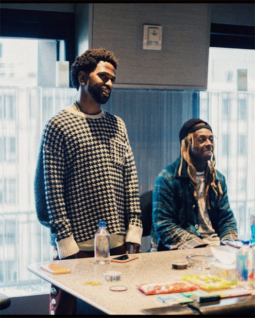 Big Sean & Lil Wayne Hit Up The Studio To Work On New Music