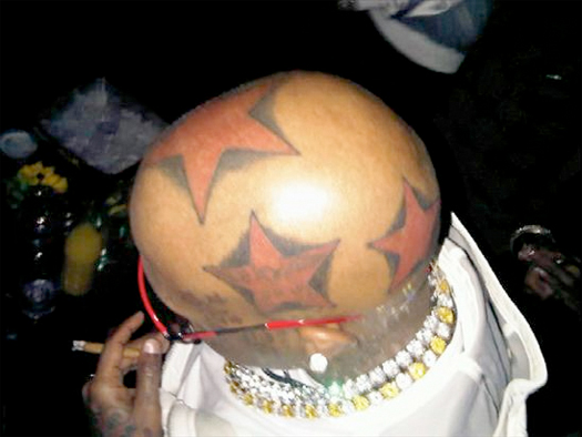 Birdmans 5 Star Tattoo On His Head