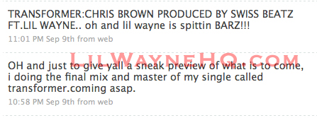 Chris Brown - Transformer Featuring Lil Wayne