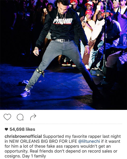 Chris Brown Calls Lil Wayne His Favorite Rapper