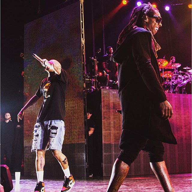 Chris Brown Brings Out Lil Wayne & French Montana In Miami To Perform Loyal Live