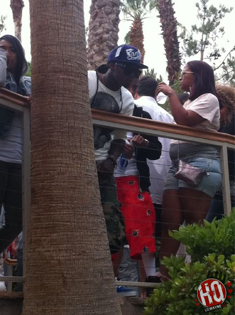 Pictures Of Drake & Lil Wayne At Rehab Pool Party