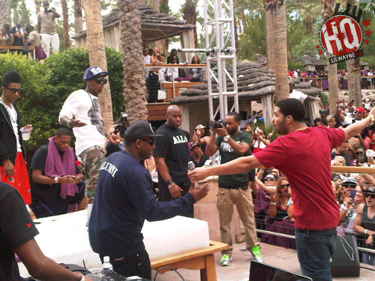 Pictures Of Drake & Lil Wayne At Rehab Pool Party