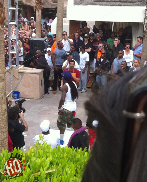 Pictures Of Drake & Lil Wayne At Rehab Pool Party