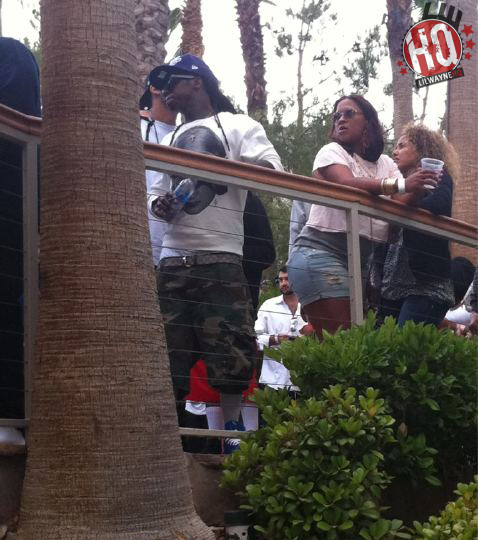 Pictures Of Drake & Lil Wayne At Rehab Pool Party