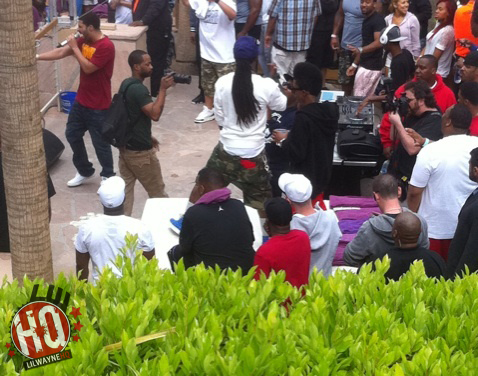 Pictures Of Drake & Lil Wayne At Rehab Pool Party