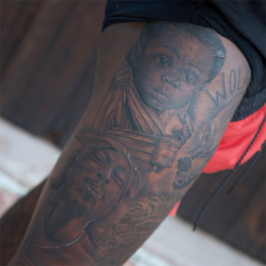 John Wall Tattoos A Baby Picture Of Lil Wayne On His Body