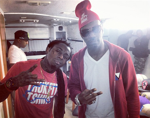 Juicy J & Lil Wayne Shoot A Music Video For Bandz A Make Her Dance