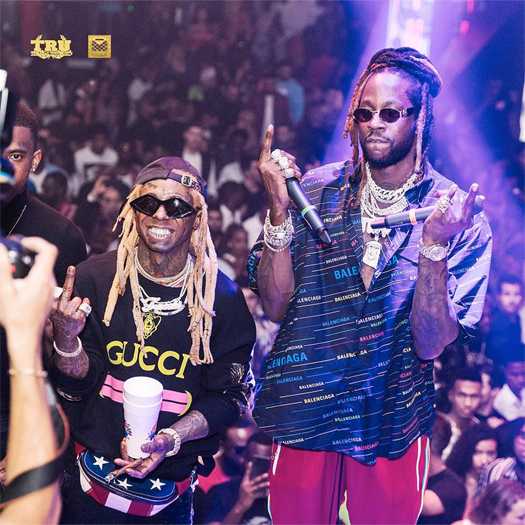 Lil Wayne & 2 Chainz Chill & Perform Live Together At LIV In Miami - Pictures