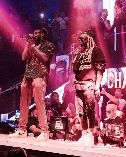 Lil Wayne & 2 Chainz Chill & Perform Live Together At LIV In Miami - Pictures