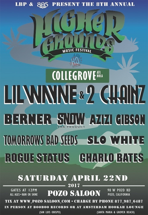 Lil Wayne & 2 Chainz To Headline The 2017 Higher Grounds Music Festival In California