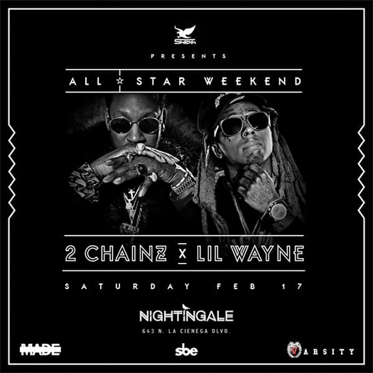 Lil Wayne & 2 Chainz To Host A Show At Nightingale Plaza In Los Angeles During 2018 NBA All Star Weekend