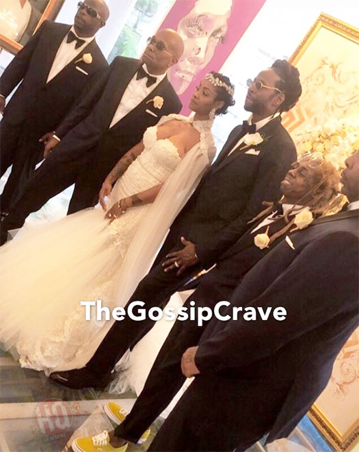 Lil Wayne Attends 2 Chainz & Kesha Ward's Wedding In Miami